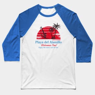 Red Sun - Playa del Alamillo Baseball T-Shirt